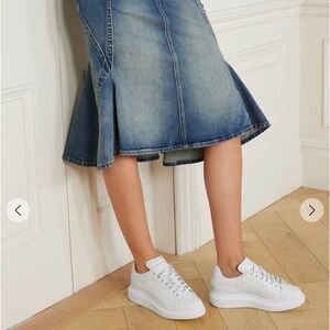 Alexander McQueen All White Larry Sneakers